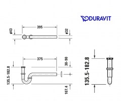 MEDIDAS SIFON PARA LAVABO DURAVIT